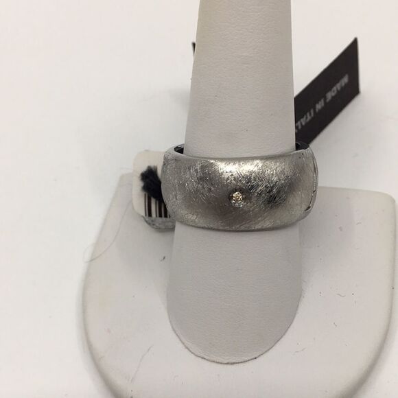 MOOBY AMORE silver tone textured chunky ring Sz 9 1/2 - Picture 3 of 16